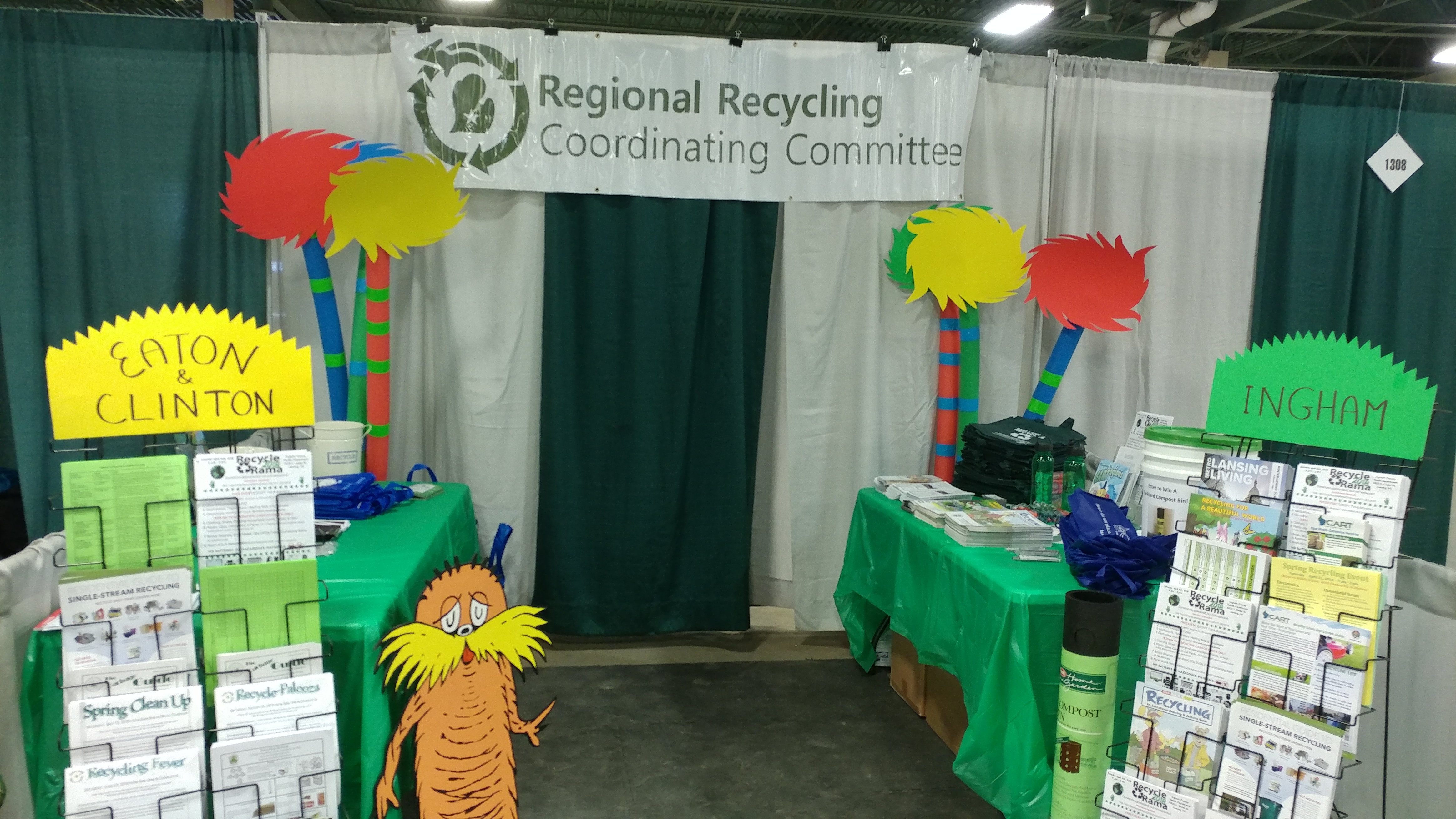 Regional Recycling Coordinating Committee booth with Lorax theme